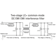 20A DC LC Filter Electromagnetic Interference Filter Emc Fcc High Frequency Power Filtering for 12V 