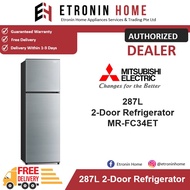 Mitsubishi 287L 2-Door Refrigerator MR-FC34ET / MR-FC34ET-SSL-P