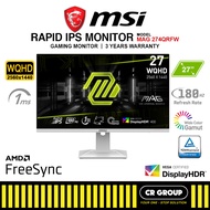 MSI MAG 274QRFW 27-inch WQHD 180Hz Rapid IPS Gaming Monitor (3Yrs Warranty)