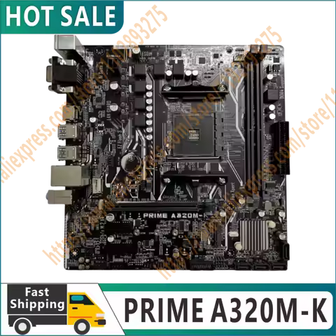 100% original test desktop motherboard socket AM4 PRIME A320M-K PCI-E 3.0 32GB VGA A320 X4 A320 Prac