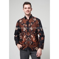 HITAM KEMEJA Black Brown Batik Shirt, Father And Son Couple Batik Shirt, Black Brown Men's Batik Shirt, Premium Men's Batik, Official Batik, Premium Men's Batik