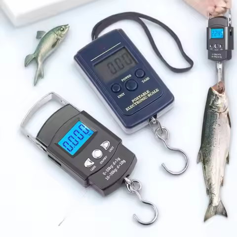 Portable Digital Hanging Scale 50kg 40kg Backlight Electronic Fishing Luggage Pocket Scale Travel We