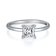 S925 silver 1-2CT D Color moissanite engagement ring 1ct ladies women princess cut moissanite ring