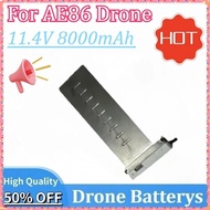 11.4V 8000mAh Newly upgraded Replacement Drone Batterys for AE86 PRO MAX GPS RC Drone Carbon Fiber S