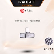 ADAM elements iKlips S USB-C Nano Touch Fingerprint SSD 256GB | 512GB 450 Mbps with Finger Print Sec