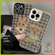 Serasi untuk iphone 14 Pro Max 12 13 15 11 Pro Max Hiasan Rajut Comel Casing 7 8 Plus xr xs Max Wrin