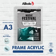 A3 Acrylic Frame Wall Poster Frame/ Acrylic Menu Display/