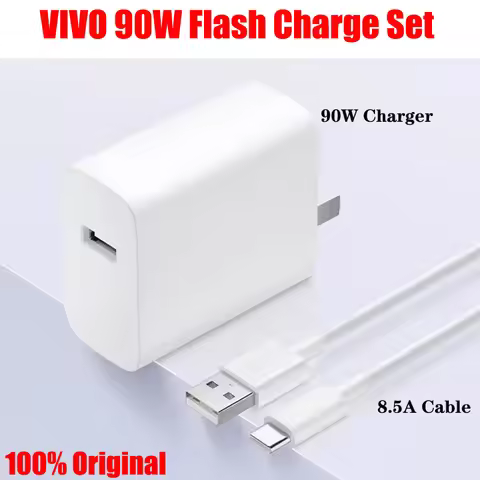 Original Vivo 90W Flash Charger Set For S20 S20Pro X200 X200Pro X200s X200Ultra Y300Pro+ iQOOZ10Turb