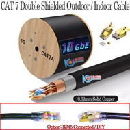 Outdoor Cat6 Cat7 STP FTP Shielded Ethernet LAN Cable 30m 40m 50m 70m 80m 90m 100m SFTP Earth Wire U