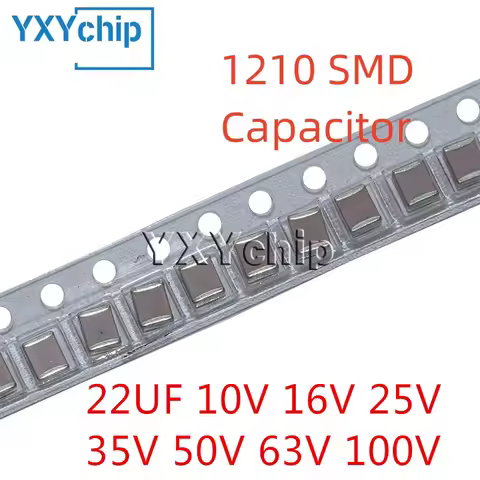 10PCS 1210 22UF 226K 10V 16V 25V 35V 50V 63V 100V ±10% X7R SMD Chip Multilayer Ceramic Capacitor