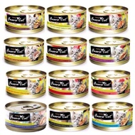 [Box Packing] Fussie Cat Black Label 80g Cat Canned Food AAFCO Wet Food Makanan Kucing Basah Tin Sup