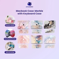 Macbook pro protective Case 13 Inch air/ M1 M2 M3 casing Premium Marble Model includes silicone keyb