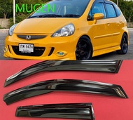 คิ้วกันสาด Mugen Jazz GD 2002-2006 เกรดแข็ง สีดำ หลัง 3M