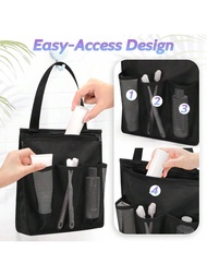 Portable Shower Caddy, Gym Travel Camp Dorm Room Essentials For College Student Boy Girl,Black Bathr