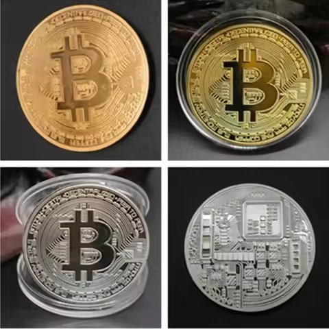 Casascius Bit BTC Collectible Gift Physical Commemorative Art Collection Metal Antique Imitation Gol