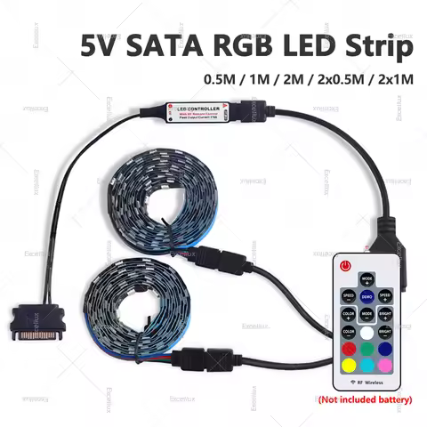 5V SATA Interface PC Case LED Strip Lamp Computer Light Bar For 5V PC Computer Case PC Game Lighting