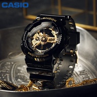 Casio G-Shock นาฬิกาข้อมือผู้ชาย สีดำ/สีทอง สายเรซิ่น รุ่น GA-110GB-1A (ดำทอง)