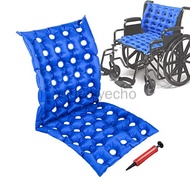 Bedridden Air Inflatable Seat Cushion with Full Back for Wheelchair, Anti-Bedsore Seat Pad for Elderly Disabled Handicap