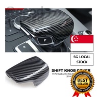 [SG FREE 🚚] Carbon Fiber Pattern Gear Shift Knob Handle Trim Cover Sticker Fit For Audi A3 S3 A3L/A4