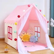 【24h发货】Portable Baby Play House Children Tent Teepee Tent Enfant Kids Tent Pink Blue Kids Play House Indoor Outdoor Toy Princess House