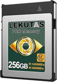 256GB CFexpress Type B Memory Card, R1400MB/s W800MB/s CFX xqd Cards Type B for Cameras 8K RAW, Comp