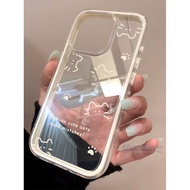Cute line cat soft clear Phone Case For iPhone 17 16 15 14 13 12 11 Pro Max X XR XS Max 8 Plus SE202