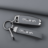 Car Key Cover for Audi A6L A7 A8 Q8 Etron C8 D5 A1 A3 8V A4 B9 A5 A6 C7 Q3 Q5 Q7 - Keychain
