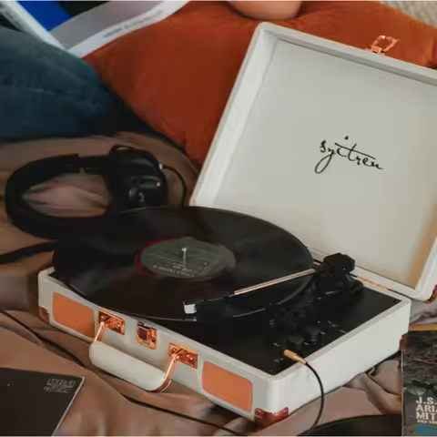 Original Syitren ORVOK III Vinyl Record CD Player, Bluetooth Phonograph Speaker, Birthday Gift