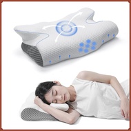 Mi Transit Warehouse Ready Stock☁️️Pillow Butterfly-Shaped Memory Pillow Horn Pillow Cervical Spine Pillow Sleep Aid Memory Foam Pillow Pillow Core Horn Pillow Anti-Snoring Pillow Side Sleeping Pillow Health Care Neck Pillow Ergonomic Cervical Spine Suppo