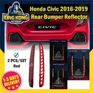 Honda civic fc 2016-2021/ City Hatchback 2022 type r rear bumper led reflector lamp lampu belakang Red Arrow style