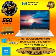 Laptop Hp 14s-dq2518TU Intel N6305 Ram 4GB SSD 512 GB 14" WIN 10 +OHS