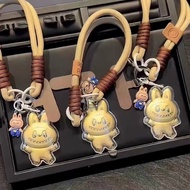 【Ship in 24H】拉布布labubu黄金手机挂件足金999钥匙扣包包挂件女友闺蜜礼物 7.26