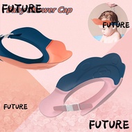 FUTURE Portable Baby Shower Cap Adjustable Shampoo Shield Silicone Bath Visor Ear Protection Cute Wa