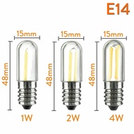 LABOT 10PCS Dimmable LED Filament COB Bulb Refrigerator Light E12 E14 220V 1W 2W 4W Power Saving Bri
