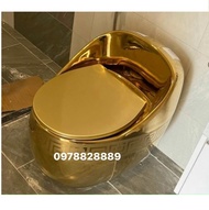 Bồn cầu mạ vàng quả trứng R22 Gold