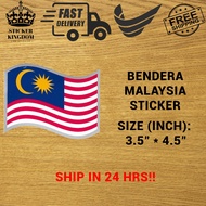 [STICKER KINGDOM] BENDERA MALAYSIA/ MALAYSIA BENDERA CAR STICKER/ STICKER CAR/ STICKER KERETA 1 PCS 