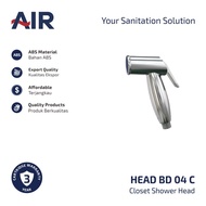 AIR BD 04 C HEAD Bidet Spray for Bathroom Toilet Water Closet Chrome Color ABS material work on 5 Bar Water Pressure