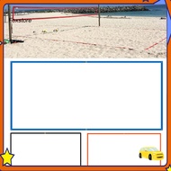 FOX- 26.3' x 52.6' Beach Volleyball Lines for Sand 2.5inch Wide Boundary Lines with Sand Bag for Out