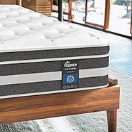 Eseren Queen Mattress 12 Inch, Breathable Queen Size Mattress in a Box, Individual Pocket Spring Hybrid Mattress Queen with Gel Memory Foam, Medium Firm Support, 80''*60''*12''