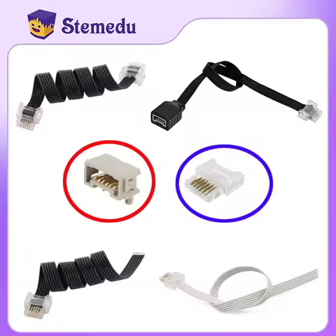 Power Functions 25cm Extention Wire for WE-DO 2.0 Motor Connection Cord Repair Cable 6P6C Metal Crys