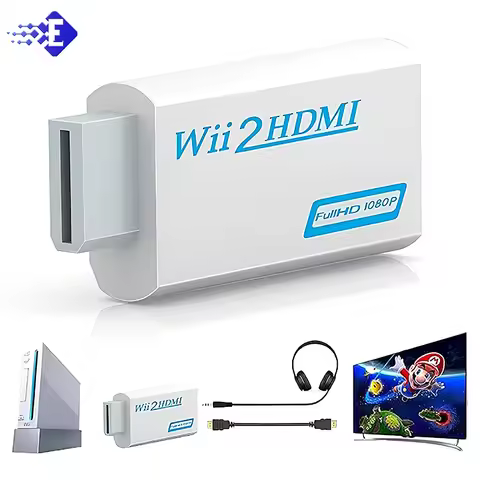 Wii To HDMI Converter Adapter With Hdmi Cable Connect Wii Console To HDMI Display In 1080p Output Vi