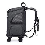 HY-D Dongguan Factory Pet Backpack Portable Cat Cage Trolley Baseball Trolley Bag Cat Small Dog Backpack NRF9