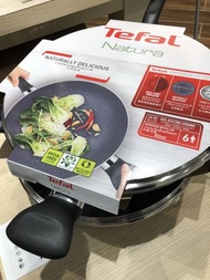 Tefal Natura non stick deep frying wok 特福易潔炒鍋連蓋 32cm