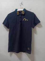 男 ~【EVISU 福神 】M號胸圍實量48公分，福神刺繡POLO衫（翻領穿很有特色）