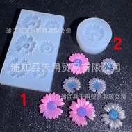 Diy New Style Crystal Epoxy Frosted Large Small Daisy Silicone Mold Mini Small Flower Table Accessories Handmade Headdress