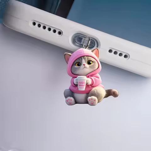 Universal Interface Dust Plug Cute Acrylic Phone Hanging Pendant Phone Dust Plug Universal Type-C Du