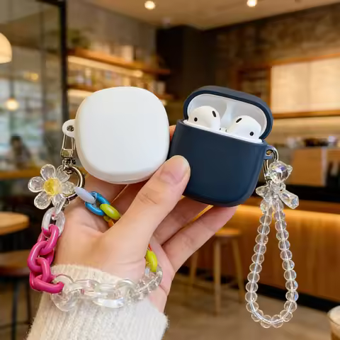 Flower Keychian Case for Haylou GT7 NEO /GT6 T15 G3 GT3 HQ3 T018 Case Silicone Earphone Cover for Ha