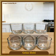 Gelas Sloki OVAL - 1 Pcs (6 Gelas Sloki) / Gelas Mini Sloki/ Gelas Sloki Oval/ Gelas Sloki Murah