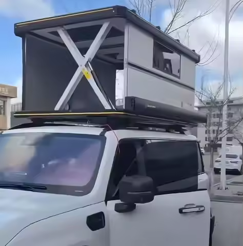 New Aluminum Roof Tent Top Hard Shell Outdoor Camping Roof Hard Shell Car Tent for Sale Glamping Ten