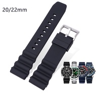 Diving Watch Strap 20mm 22mm Silicone Men Sport Waterproof Wrist Band Bracelet Accessories for Seiko